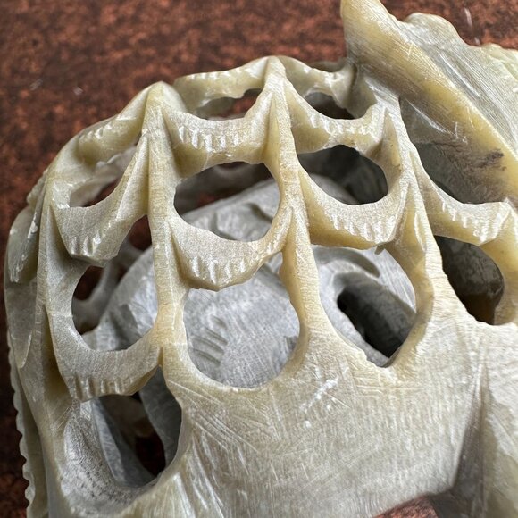 Carved Soapstone Elephant Figurine - Picture 3 of 7